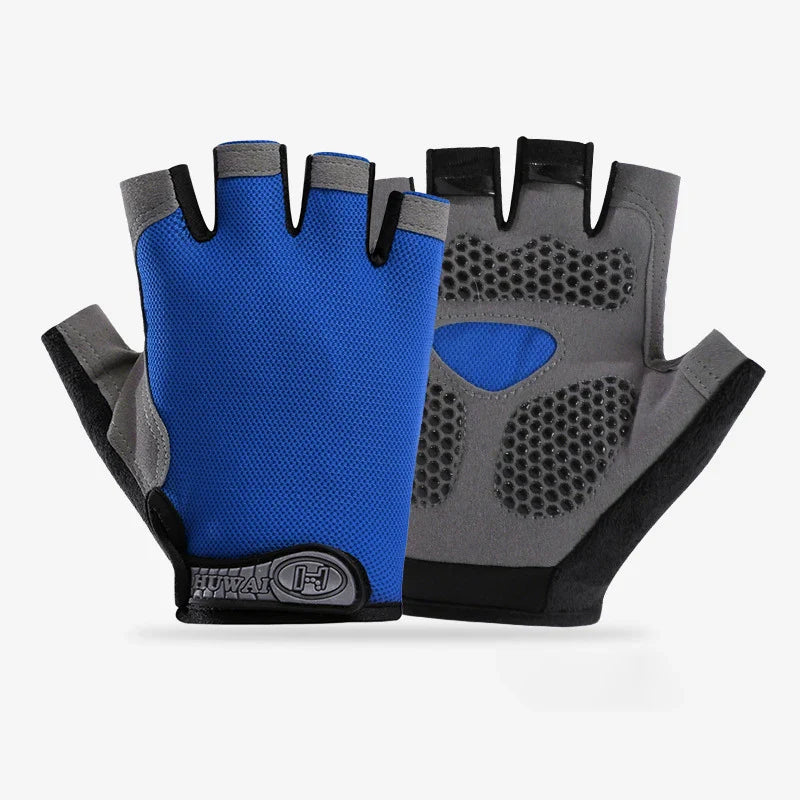 Fingerless Gym Gloves for Men & Women - Anti-Slip Breathable Workout & Cycling Gloves