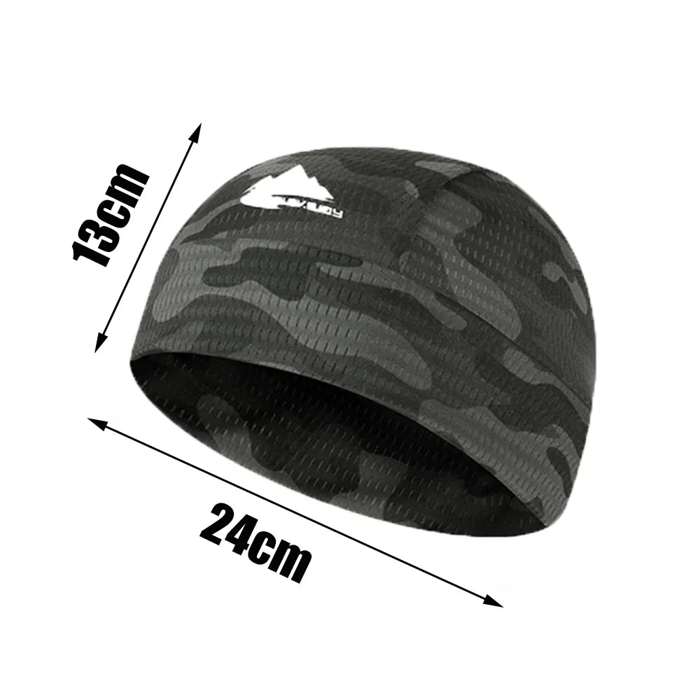 Cooling Skull Cap Helmet Liner - Breathable Sweat-Wicking Quick-Dry Cycling & Running Hat for Outdoor Hiking