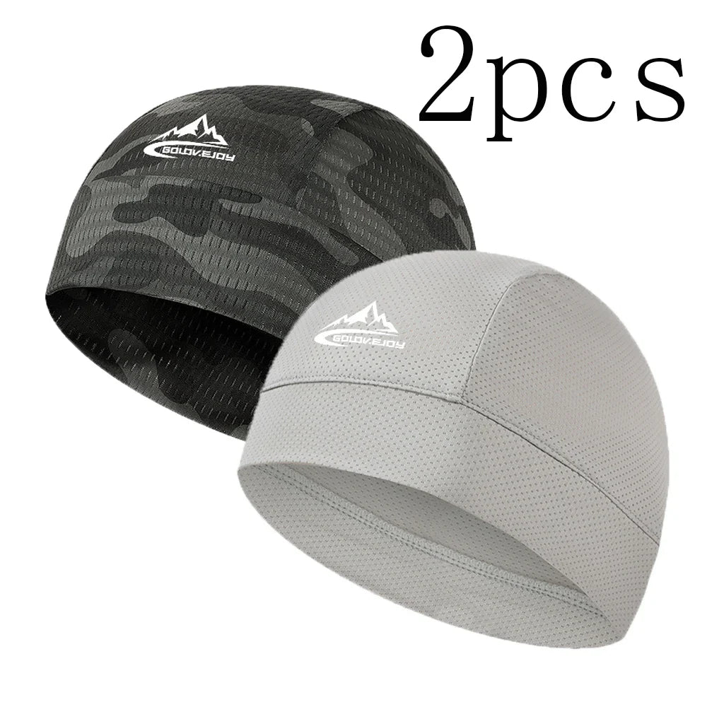Cooling Skull Cap Helmet Liner - Breathable Sweat-Wicking Quick-Dry Cycling & Running Hat for Outdoor Hiking