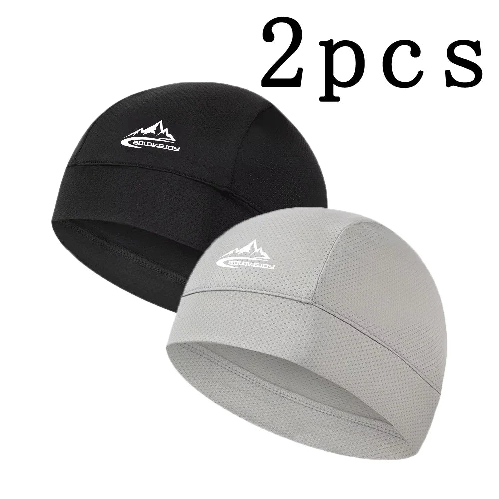 Cooling Skull Cap Helmet Liner - Breathable Sweat-Wicking Quick-Dry Cycling & Running Hat for Outdoor Hiking