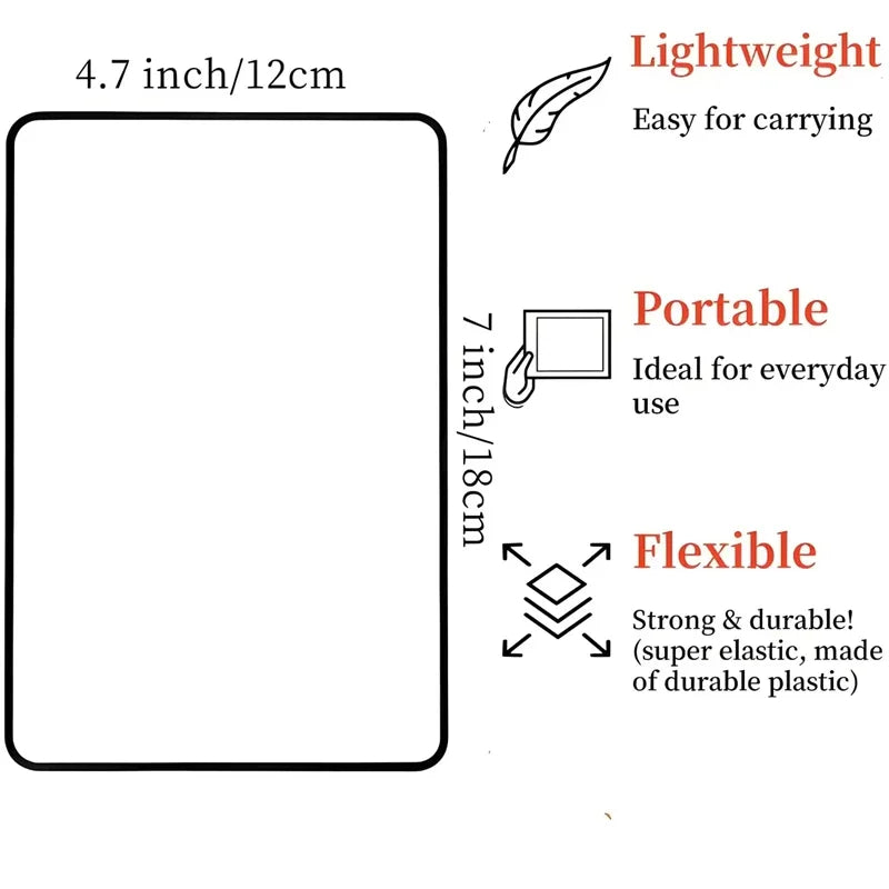 Full-Page Ultra-Thin PVC Reading Magnifier Sheet – Large Page Magnifying Lens for Books, Newspapers & Maps