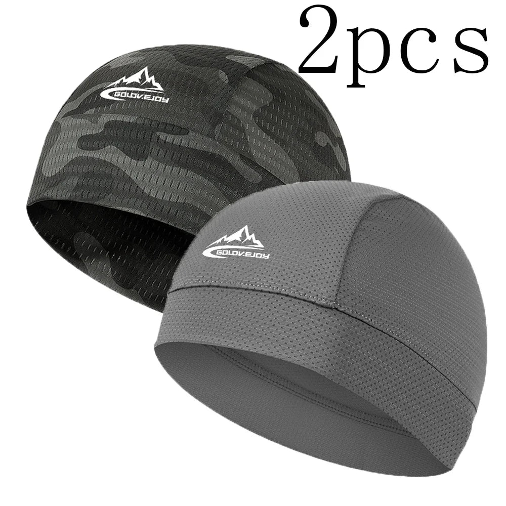 Cooling Skull Cap Helmet Liner - Breathable Sweat-Wicking Quick-Dry Cycling & Running Hat for Outdoor Hiking