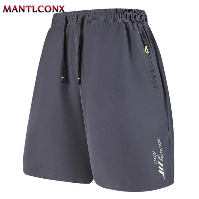 Men's Quick-Dry Gym & Running Shorts - Elastic Waist, Zipper Pockets, Breathable Workout Shorts (M-4XL)
