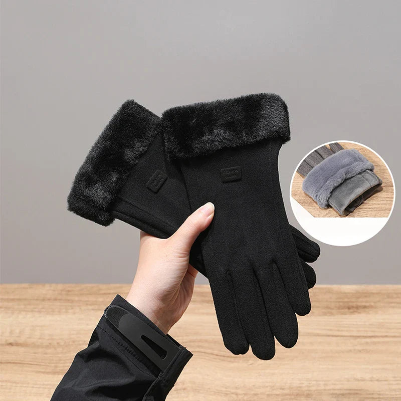 Women's Thick Warm Winter Gloves - Anti-Cold Outdoor & Cycling Finger Gloves