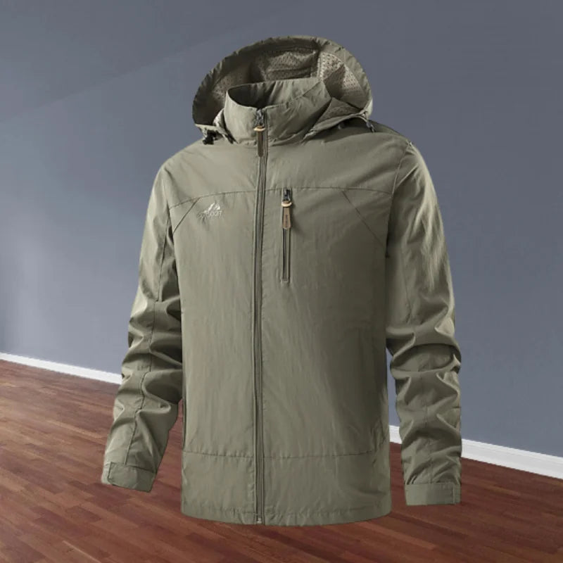 Men's Stormtrooper Windproof Hoodie Jacket - Lightweight Autumn/Winter Casual Zippered Sport Coat