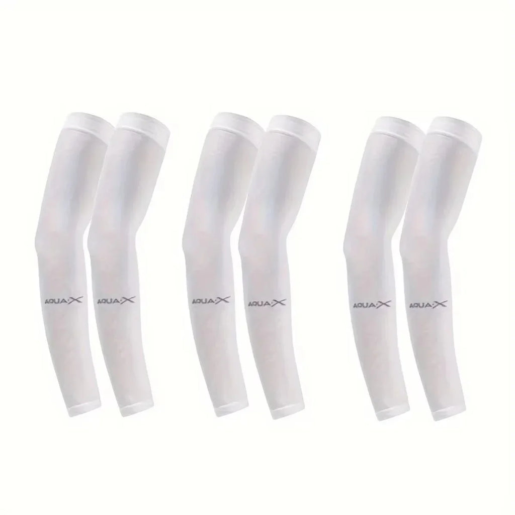 3-Pack Ice Silk Cooling Arm Sleeves — UV Sun Protection for Men & Women, Cycling & Outdoor Sports